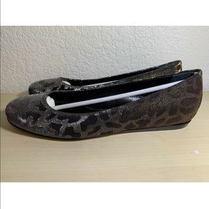 Sebastian Milano Leopard Print Ballet Flats